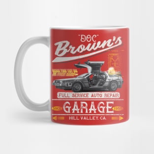 Doc Brown's Auto Repair Shop Mug